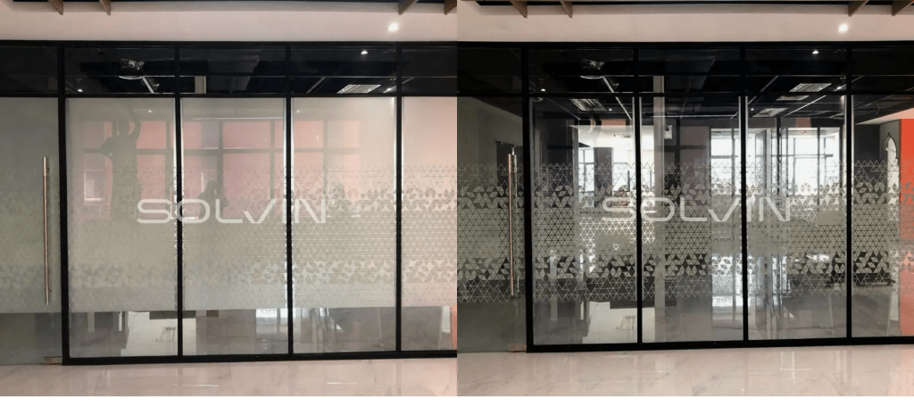 Pemasangan Smart Film di Bank Jateng, Before dan After Pemasangan