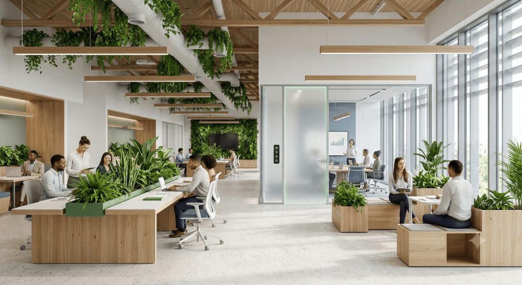 Dekorasi Kantor 2026: Most of coworkers take care to environment and energy saving.