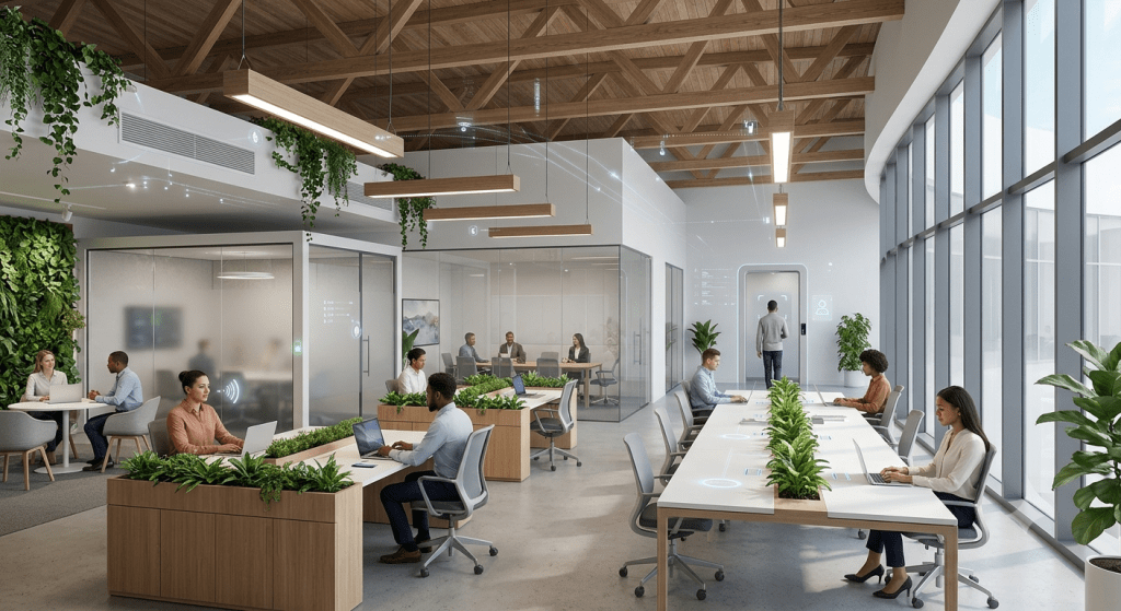 Dekorasi Kantor 2026: Many offices nowadays like integrated and smart aesthetic solution instead of using many installations or tools.